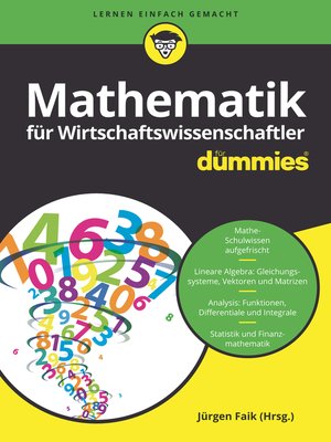cover image of Mathematik f&uuml;r Wirtschaftswissenschaftler f&uuml;r Dummies
